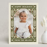 "Retro Organic" - Holiday Cards in Grass by leslie hamer - Front