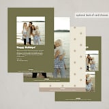 "Retro Organic" - Holiday Cards in Grass by leslie hamer - Back of Card Options