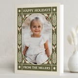 "Retro Organic" - Holiday Cards in Grass by leslie hamer - Folded Card