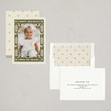 "Retro Organic" - Holiday Cards in Grass by leslie hamer - Assembled
