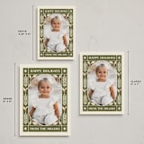 "Retro Organic" - Holiday Cards in Grass by leslie hamer - Formats Available