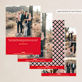 "Sloped Script" - Holiday Cards in Crimson by Melanie Severin - Back of Card Options