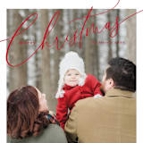 "Sloped Script" - Holiday Cards in Crimson by Melanie Severin - Detail