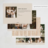 "Peaceful Words" - Holiday Cards in Ivory by GeekInk Design - Back of Card Options