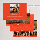 "Botanical Holiday" - Holiday Cards in Poinsettia by Alicia Schultz - Back of Card Options