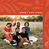 "Botanical Holiday" - Holiday Cards in Poinsettia by Alicia Schultz - Detail