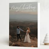"Scripty Christmas" - Holiday Cards in Chimney Dust by Kristen Magee - Folded Card
