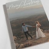 "Scripty Christmas" - Holiday Cards in Chimney Dust by Kristen Magee - Detail