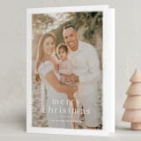 "Snow Flurries" - Holiday Cards in Powder by Wildfield Paper Co - Folded Card