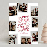"Enjoying Every Moment" - Holiday Cards in Poinsettia by Jessie Steury - Front