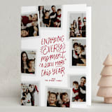 "Enjoying Every Moment" - Holiday Cards in Poinsettia by Jessie Steury - Folded Card