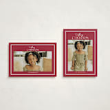 "Classic" - Holiday Cards in Crimson by Nicole Walsh - Photo Orientation Options