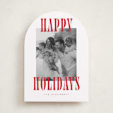 "Happy Holidays!" - Holiday Cards in Candy Cane by Wildfield Paper Co - Front