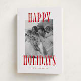 "Happy Holidays!" - Holiday Cards in Candy Cane by Wildfield Paper Co - Folded Card