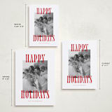 "Happy Holidays!" - Holiday Cards in Candy Cane by Wildfield Paper Co - Formats Available