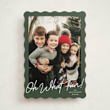 "Oh what fun script" - Holiday Cards in Forest by Karidy Walker - Front