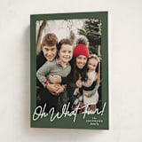 "Oh what fun script" - Holiday Cards in Forest by Karidy Walker - Folded Card