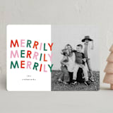 "Rainbow Merrily" - Holiday Cards in Cherry by Angela Garrick - Front
