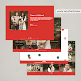 "Rainbow Merrily" - Holiday Cards in Cherry by Angela Garrick - Back of Card Options