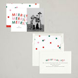 "Rainbow Merrily" - Holiday Cards in Cherry by Angela Garrick - Assembled