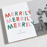 "Rainbow Merrily" - Holiday Cards in Cherry by Angela Garrick - Detail