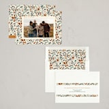 "Winter flora pattern" - Holiday Cards in Caramel by Tatjana Koraksic - Assembled