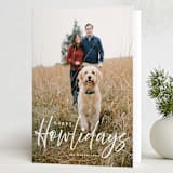 "Howliday" - Holiday Cards in Bone by Vanessa Doyle - Folded Card