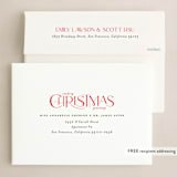 "Big Christmas" - Holiday Cards in Snow by Sarah Brown - FREE Recipient Addressing