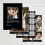 "Simply Typographic" - Holiday Cards in Noir by Jessica Corliss - Back of Card Options