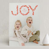 "Leafy Joy" - Holiday Cards in Berry by Michelle Taylor - Front