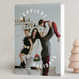 "Happiest circle" - Holiday Cards in Snow by Yaling Hou Suzuki - Folded Card