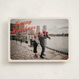 "Vintage Postcard" - Holiday Cards in Poinsettia by Morgan Kendall - Front