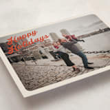 "Vintage Postcard" - Holiday Cards in Poinsettia by Morgan Kendall - Detail