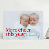 "More and more" - Holiday Cards in Candy Cane by Lea Delaveris - Front