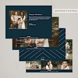 "Postcard Details" - Holiday Cards in Navy by Lisa Assenmacher - Back of Card Options