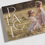 "A Simple Peace" - Holiday Cards in Snow by GeekInk Design - Detail