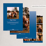 "Flourished" - Holiday Cards in Blueberry by Mansi Verma - Back of Card Options