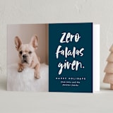 "Zero Falalas" - Holiday Cards in Navy by Erica Krystek - Folded Card