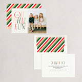 "Oh fun" - Holiday Cards in Candy Cane by Pixel and Hank - Assembled