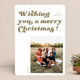 "Simple Vintage" - Holiday Cards in Snow by Katie Zimpel - Front