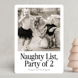 "List Party" - Holiday Cards in Snow by Jackie Crawford - Front