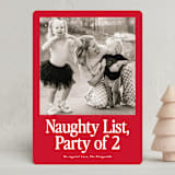 "List Party" - Holiday Cards in Santa by Jackie Crawford - Front
