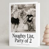 "List Party" - Holiday Cards in Snow by Jackie Crawford - Folded Card