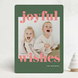 "Joyful & Bright" - Holiday Cards in Grape by Angela Thompson - Front