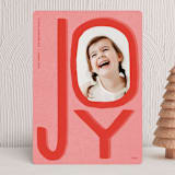 "Joie" - Holiday Cards in Cherry by Jennifer Lew - Front