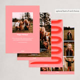 "Joie" - Holiday Cards in Cherry by Jennifer Lew - Back of Card Options
