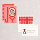"Joie" - Holiday Cards in Cherry by Jennifer Lew - Assembled
