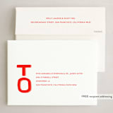 "Joie" - Holiday Cards in Cherry by Jennifer Lew - FREE Recipient Addressing