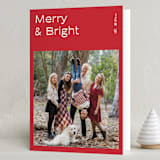 "Format" - Holiday Cards in Cherry by Bethan - Folded Card