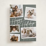 "Collage Scatter" - Holiday Cards in Sage by Melanie Severin - Front